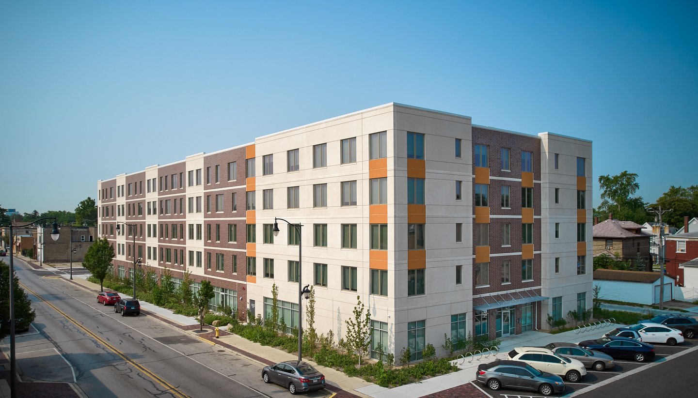 fifth avenue apartments multi-family development with sky
