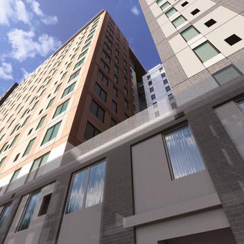 rendering of dinkytown with infinite facade