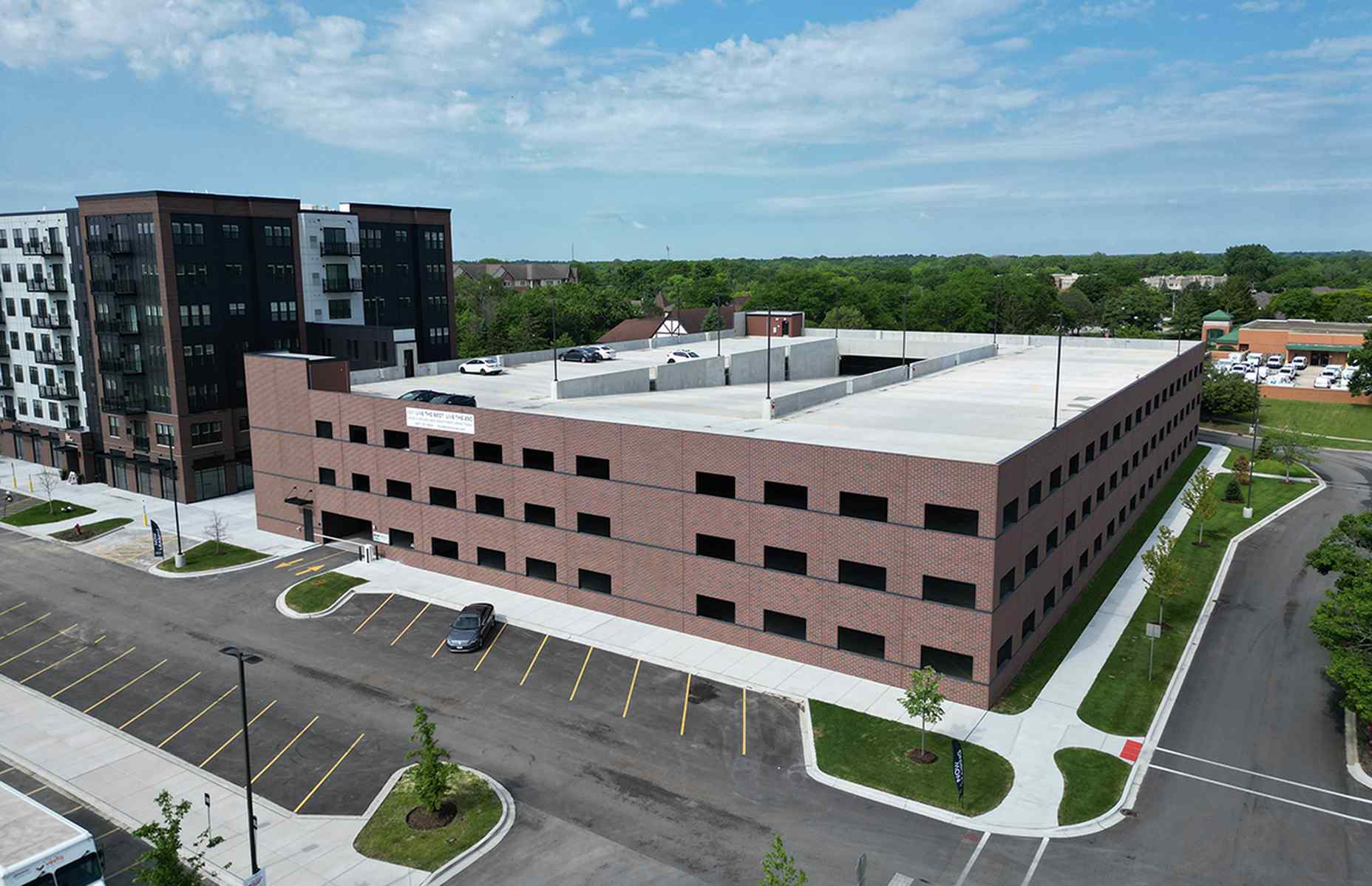 corner street view of 250 residences