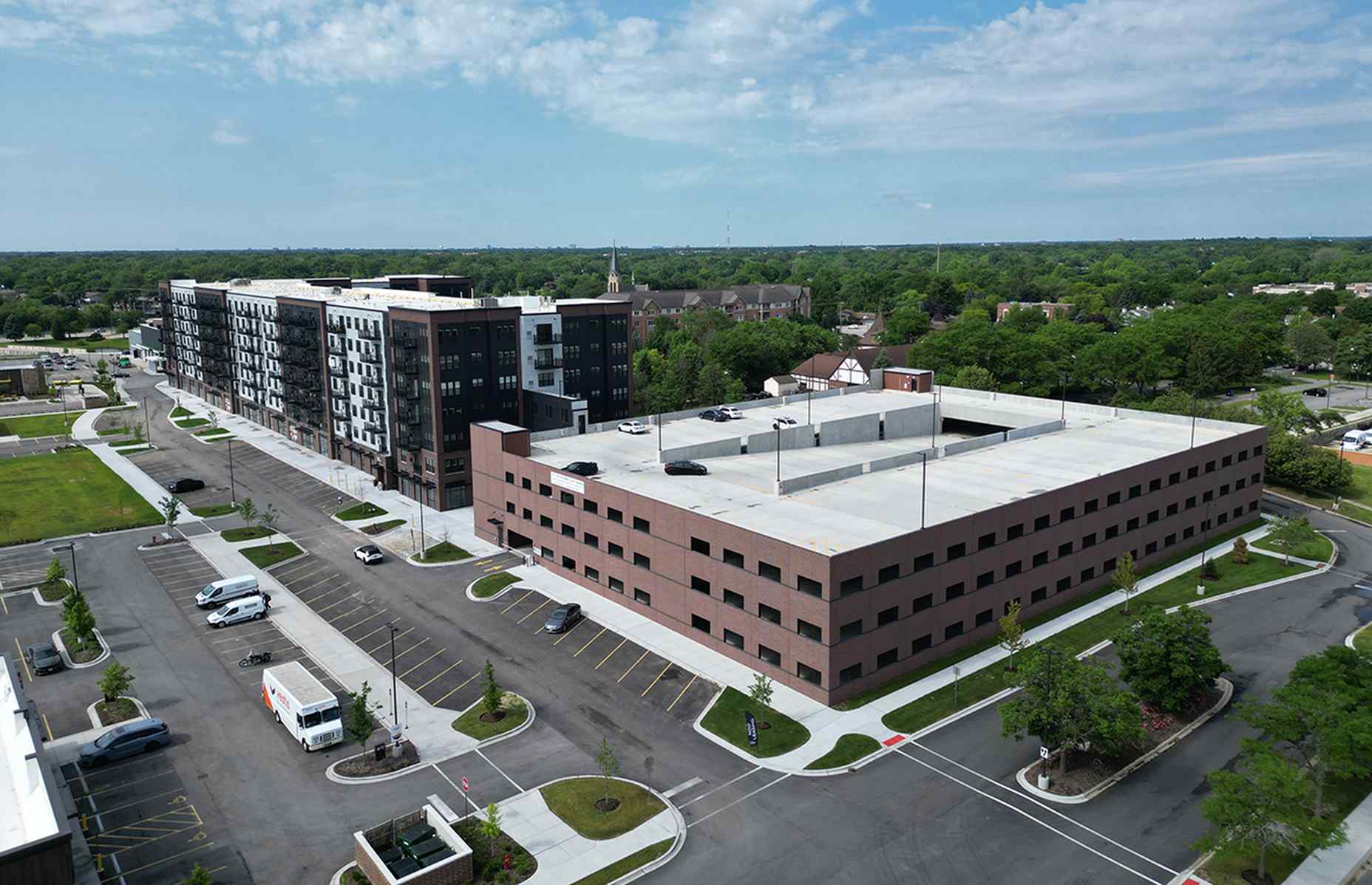full aerial with apartments of 250 residences