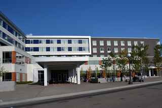 Wide view of Higher Ground's front entrance