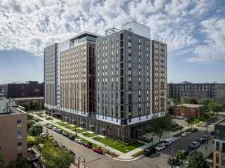 student housing development from aerial