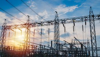 image of a substation and power lines