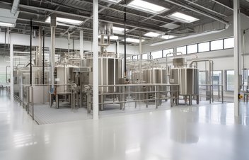 interior of a food processing facility