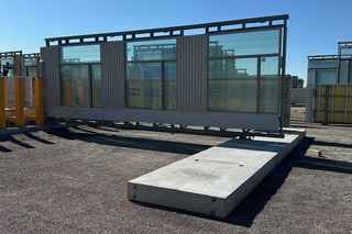 panels in the yard for confidential office