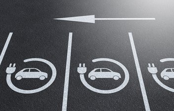 image showing electric vehicle-capable parking spots