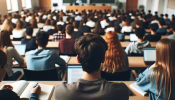 image of college classroom facing forward