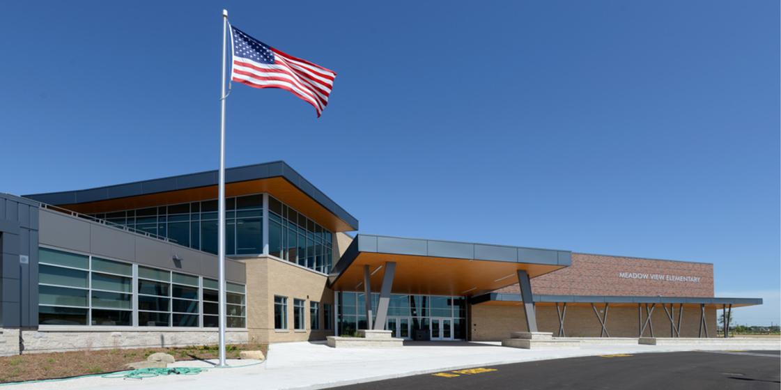 meadow view elementary school entrance