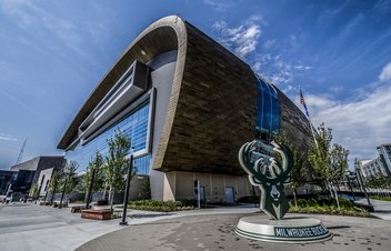 exterior of fiserv forum