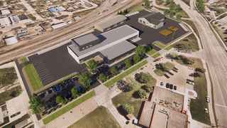 aerial rendering of service center