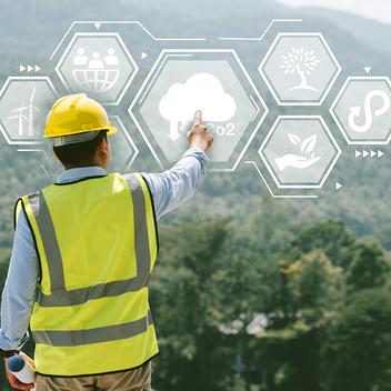 construction worker and embodied carbon