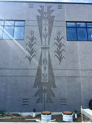 twin butte example of hidden expansion joint with design