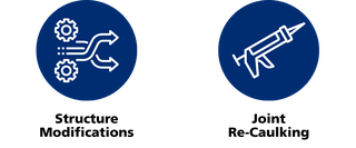 parking structure modification services and joint re-caulking services