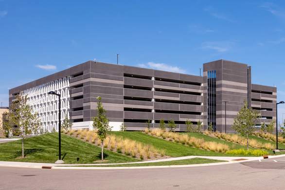 healthpartners parking ramp exterior full building view