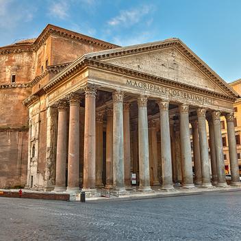 stock image of pantheon in rome showcasing longevity of concrete