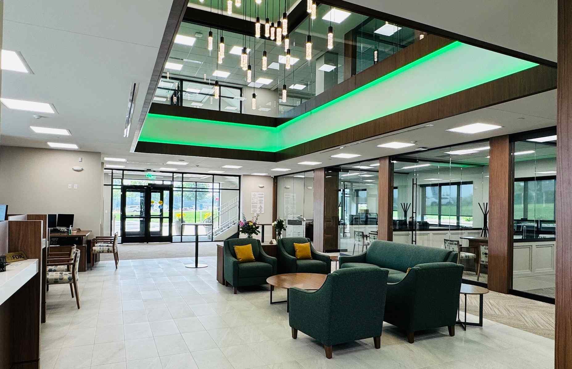 interior of premier bank entrance
