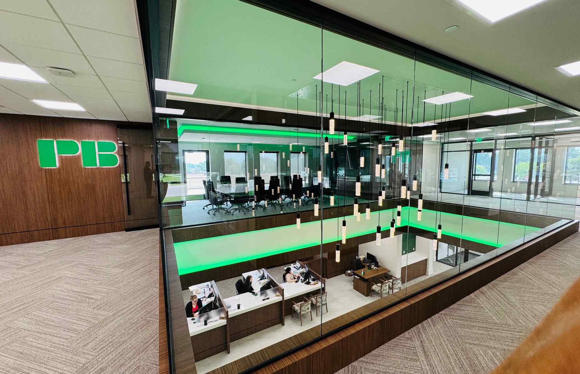 interior of premier bank second floor