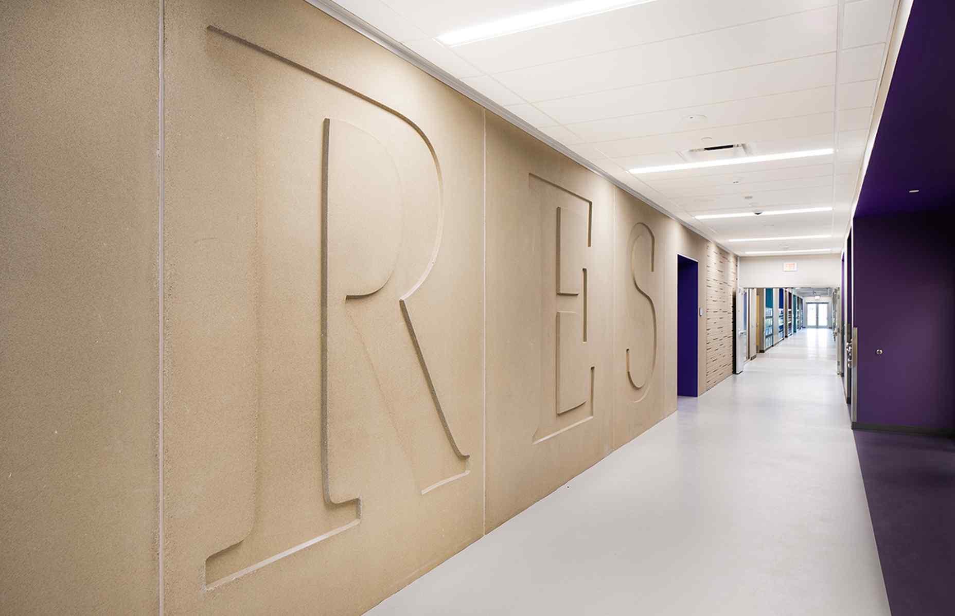interior lettering of roosevelt elementary