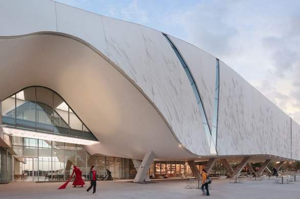 crow museum of asian art exterior facade