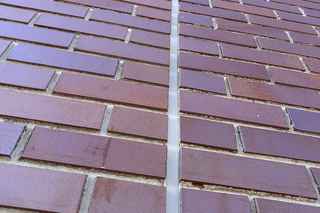 joint sealants on brick wall
