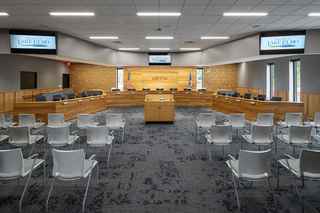 council chamber inside lake elmo city center