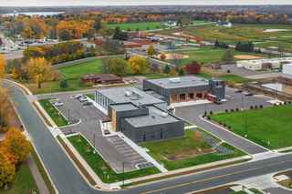aerial of lake elmo city center