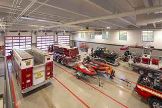 waconia fire station interior apparatus bay