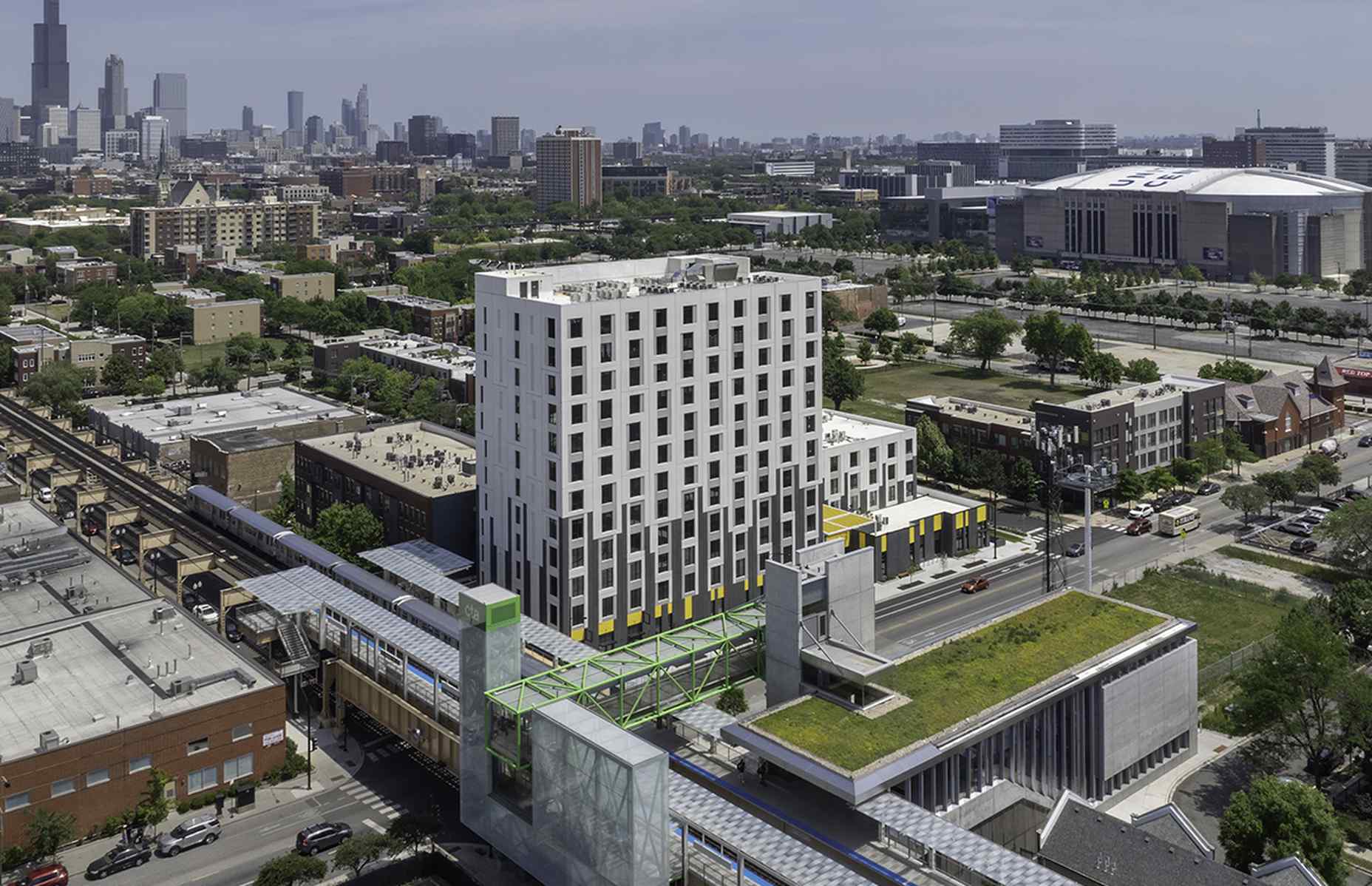 westhaven park chicago total precast apartments aerial