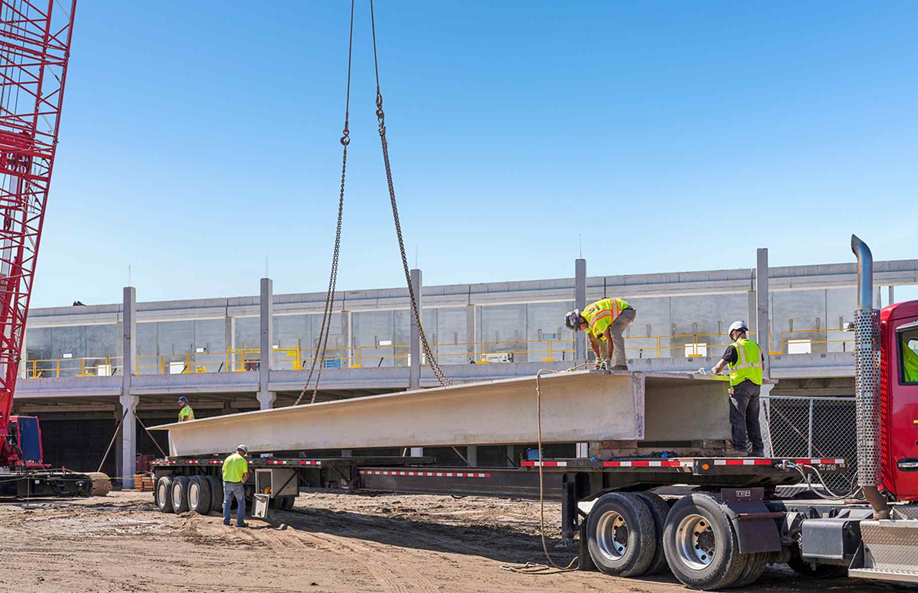 double tee unloading at service center