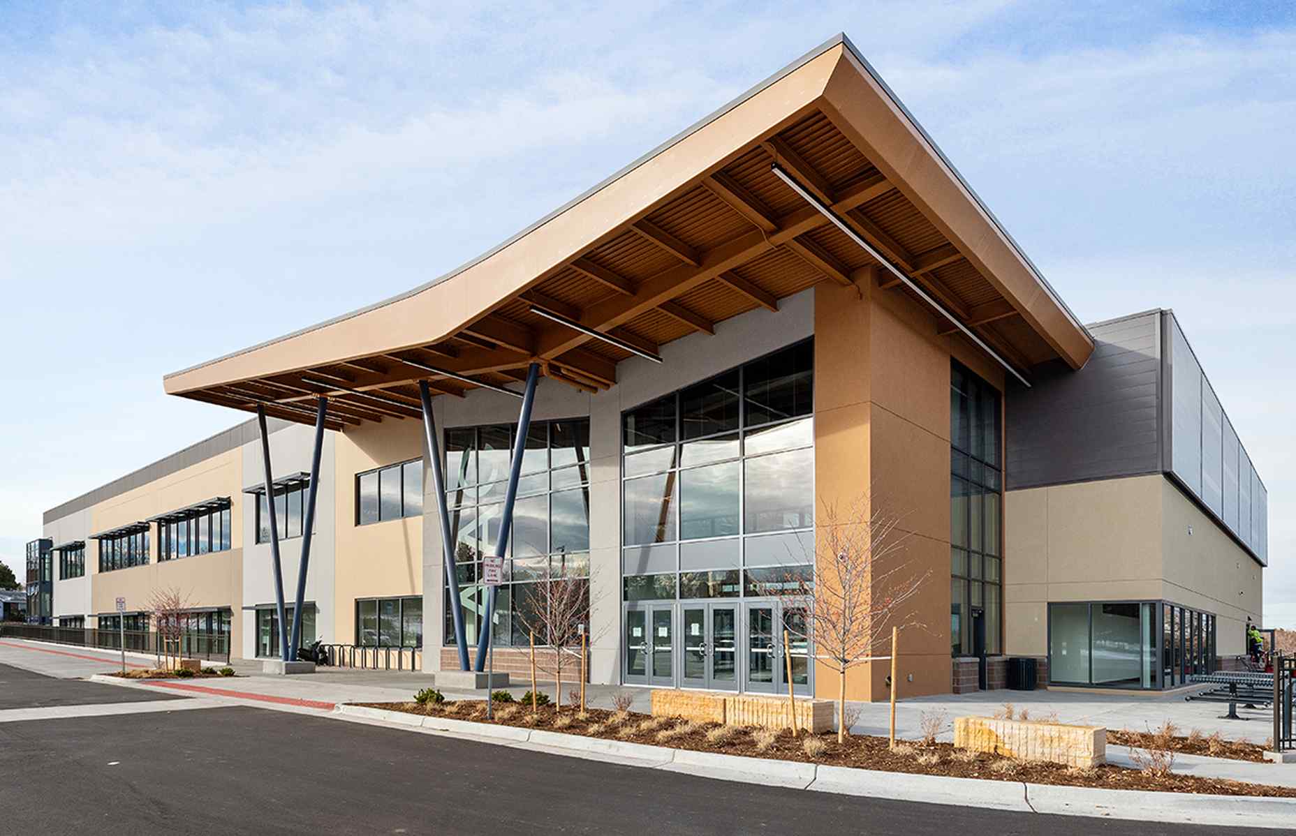 exterior of arvada aquatics center