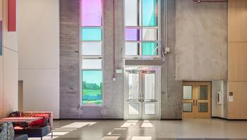 interior precast wall of DPS RASA with an exposed concrete finish