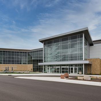 exterior entrance of greenheck turner community center