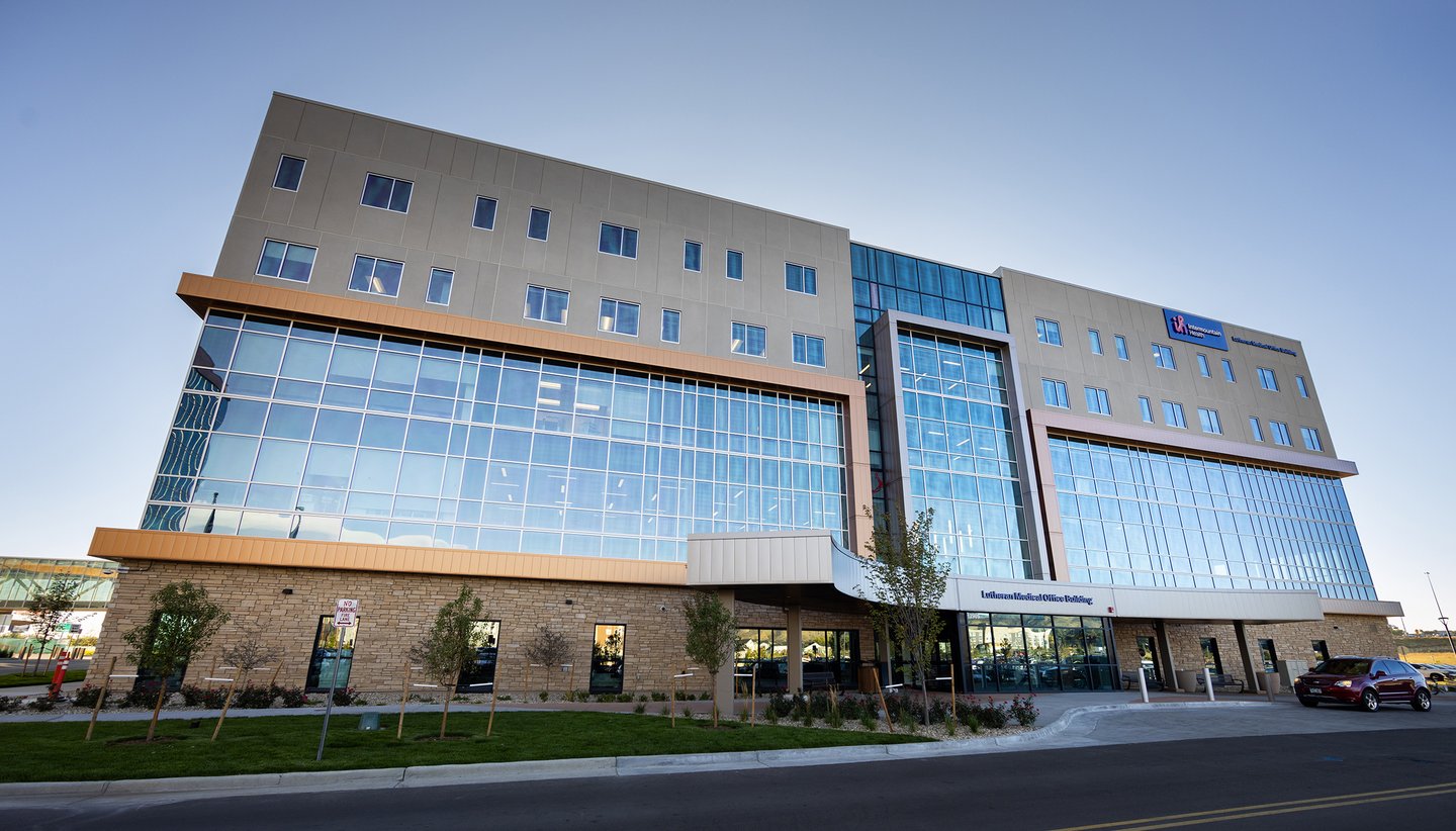 parking lot view of Intermountain Health Lutheran Medical Office Building