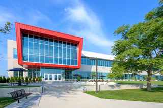 exterior entrance of ISU vet center