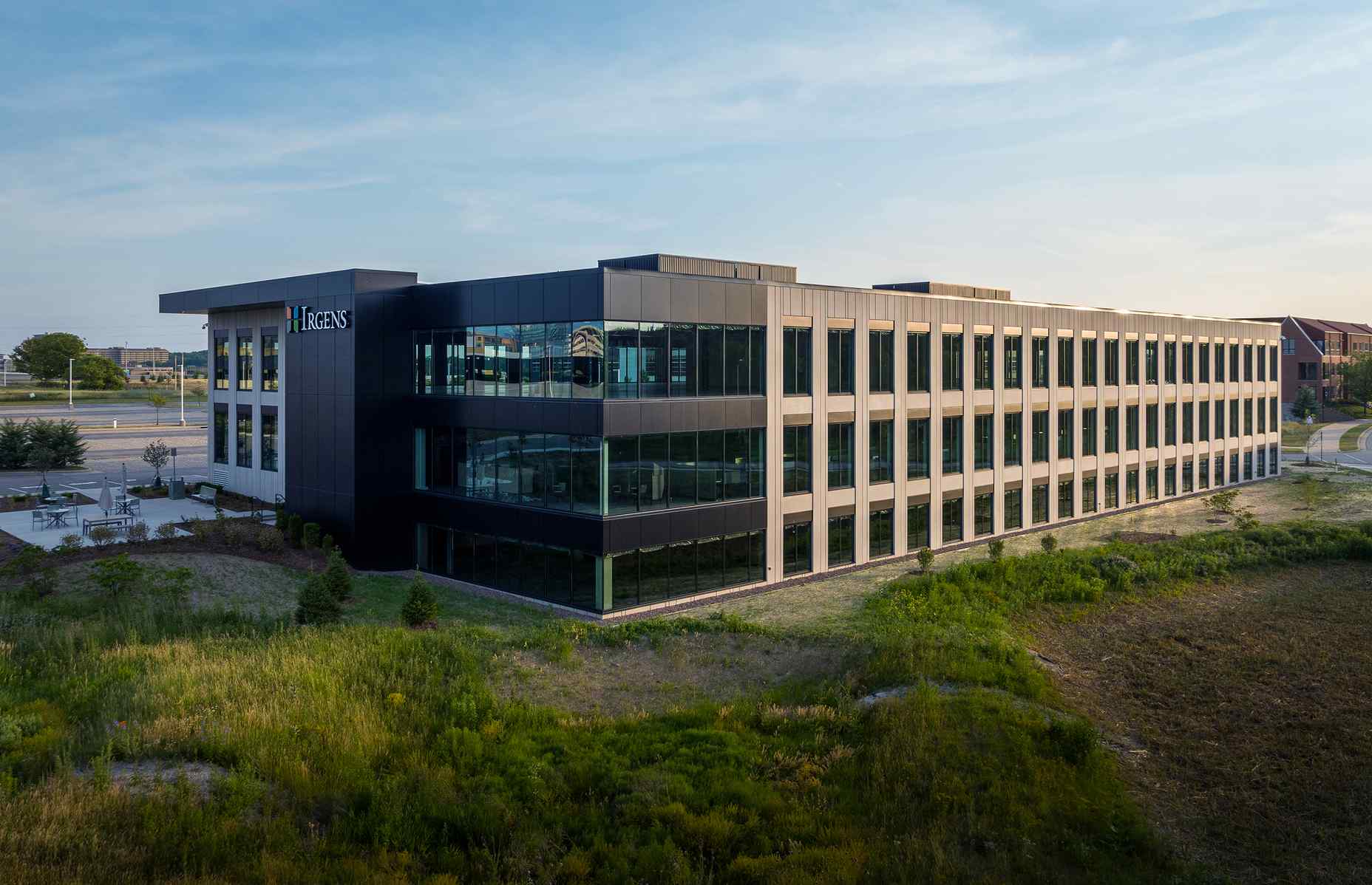 distance shot of innovation one office building