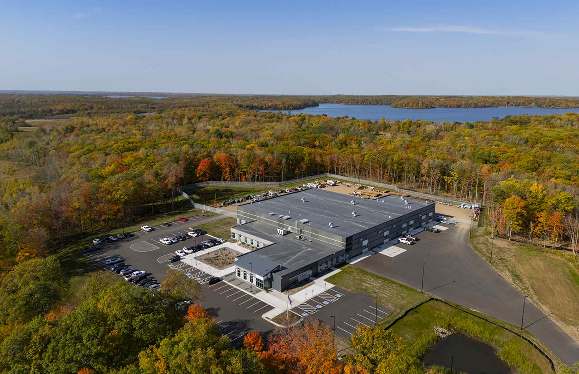 aerial of mille lacs energy cooperative operations center