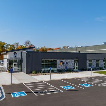 exterior entrance area of mille lacs energy cooperative operations center