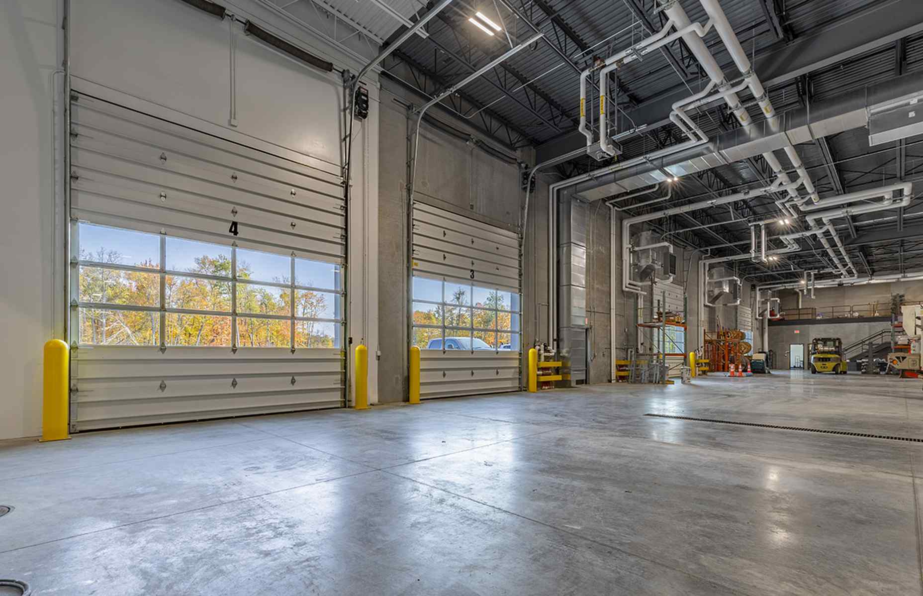 interior garage area of mille lacs energy cooperative operations center