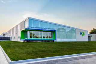 exterior corner of MPTC AIR Center with signage