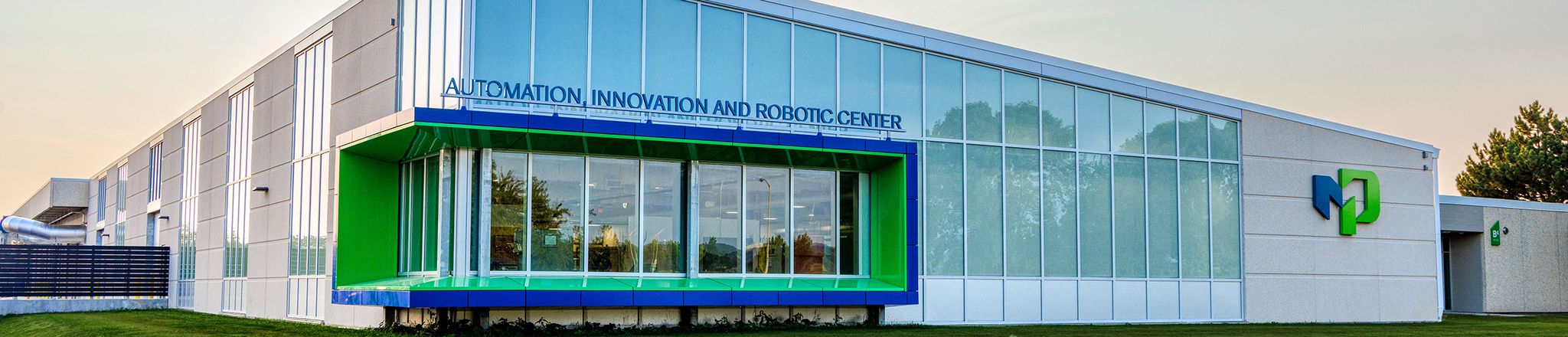 exterior corner of MPTC AIR Center with signage