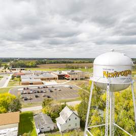 _Marshall County Central High School - Exterior - Water Tower Aerial MR