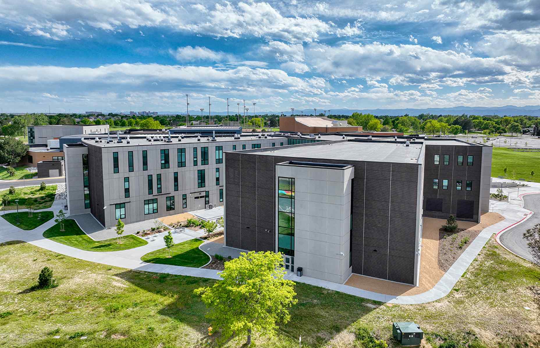 aerial view of montbello high school