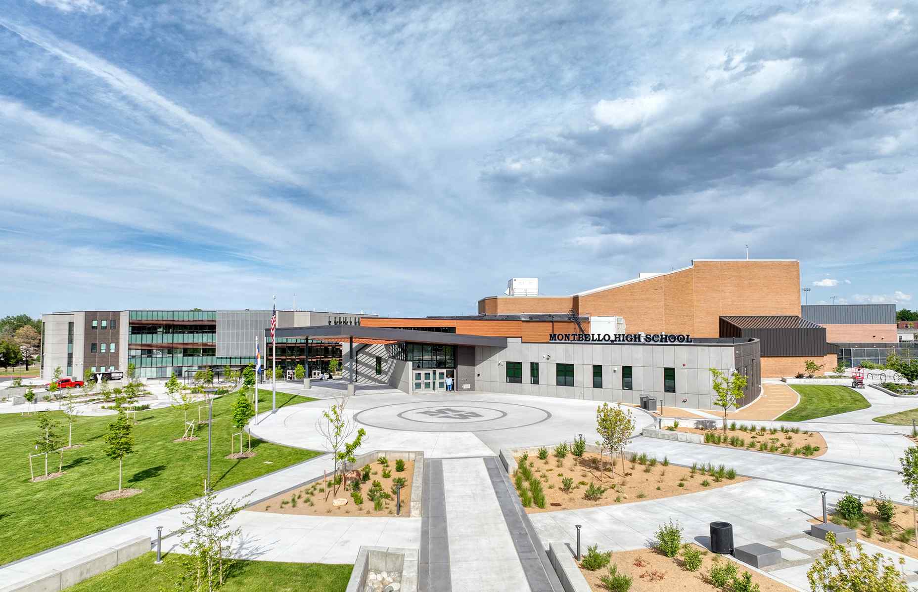 entrance of montbello high school