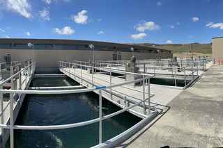exterior of northwater treatment plant with water tanks