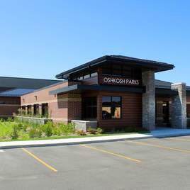_Oshkosh Parks Department_Exterior_Angled Front Entrance_HR