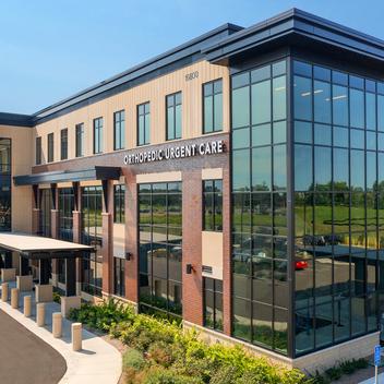 external aerial view of twin cities orthopedics building