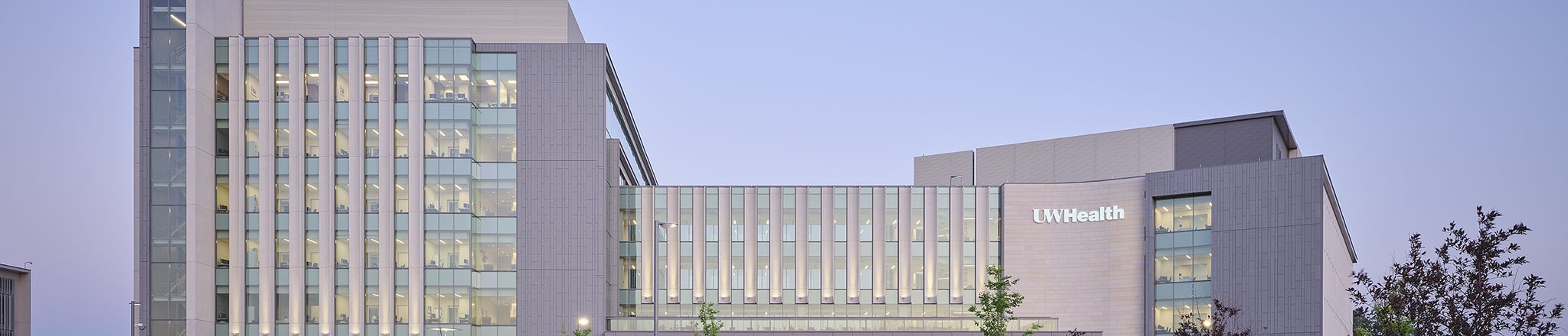 full length side view of precast on UW health medical center