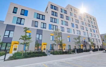 exterior of lucy Gonzales parsons apartments