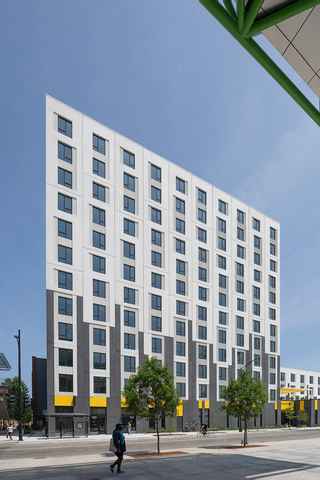 tall view of side westhaven park chicago precast apartment